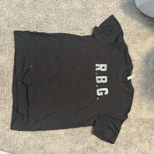 R.B.G. Graphic Tee in Dark Heather Black